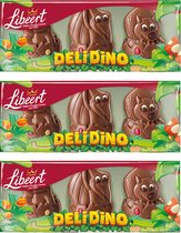 Libeert Deli Dino melkchocolade color - chocolade voor Pasen - 90g x 3
