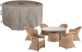 Raffles Covers ronde tuinsethoes - ⌀ 190 H: 85 cm - RDSR190 - Waterdicht - Ademend - UV-bestendig - Trekkoord - Beschermhoes tuinmeubelen