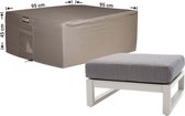 Raffles Covers Hocker hoes - 95 x 95 H: 45 cm - RFS9595 - Waterdicht | Solution Dyed | Uv-bestendig | Elastisch trekkoord | Airvents - Beschermhoes tuinmeubelen