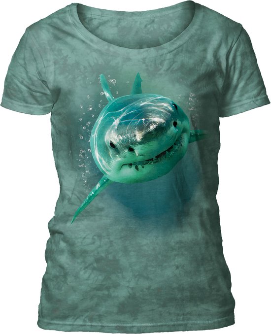 Ladies T-shirt Happy Snuggle Shark M