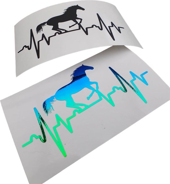 SUPERFINDINGS 4 Pcs Autocollants Cheval 3D - Fer à Cheval, Galop, Battement Cœur Pour Voiture Et Décoration
