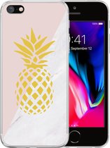 Hoesje Geschikt voor iPhone SE 2020 Hoesje Siliconen Case - Hoes Geschikt voor iPhone SE (2020) Hoes Siliconen - Ananas