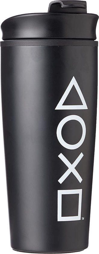 Playstation - Logo en Pictogrammen Onyx Metalen Reisbeker