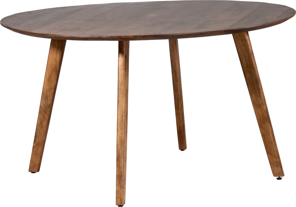 Giga Meubel Eettafel Oslo - Naturel Mangohout - 130x130x76cm