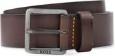 Riem Leer Donkerbruin - Hugo Boss - Taille maat 85cm - Leer 100 - Dames & Heren riem Effen