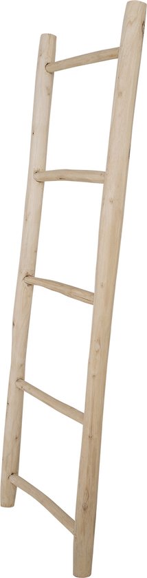 EMOB - Teak houten decoratieladder - Geïnspireerd door de natuur. - House Nordic - Decoratieve ladders - Bruin - Hout - Decoratieve ladders - Op voorraad