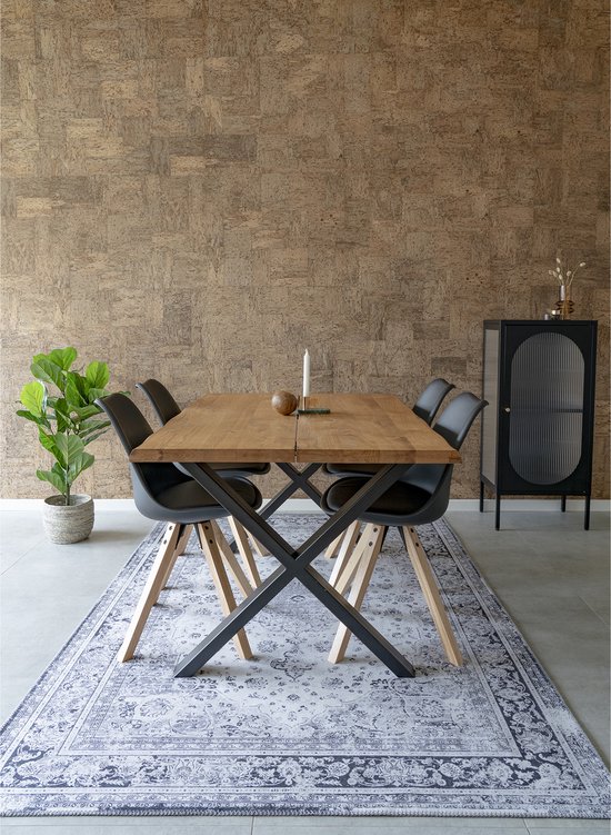 Tapis Havana - Tapis en noir et blanc 200x300 cm