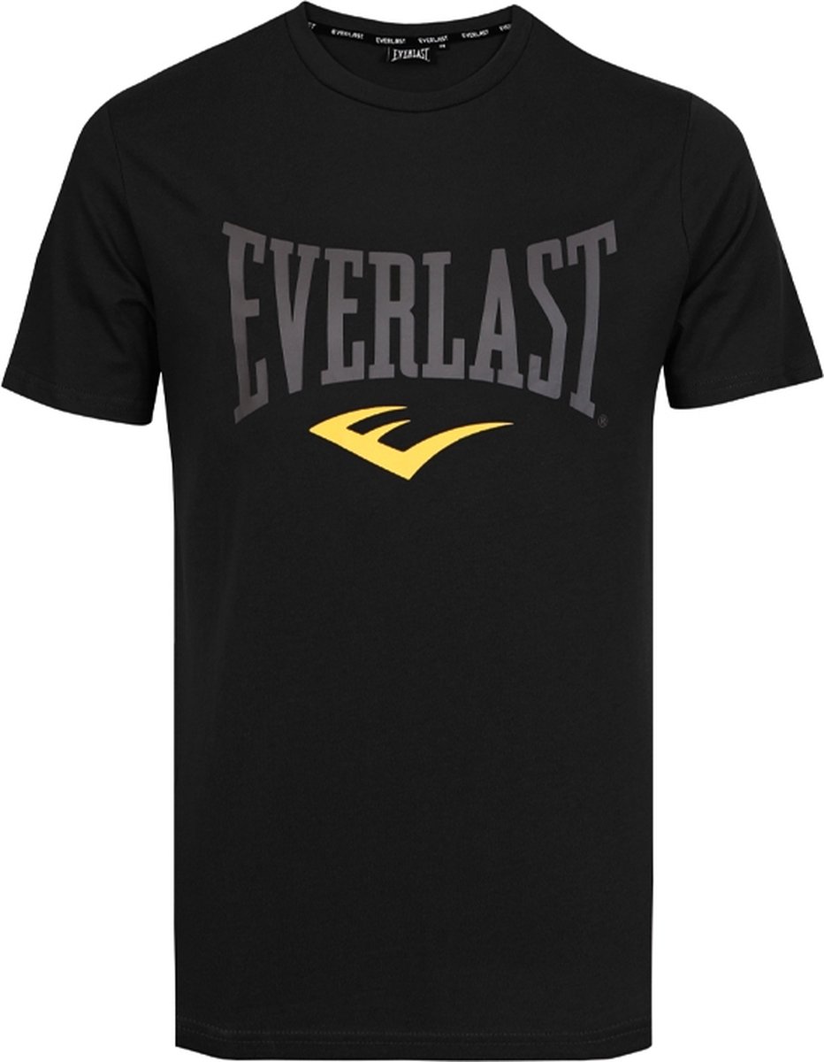 Everlast Russel - T-Shirt - Katoen - Zwart met geel - M