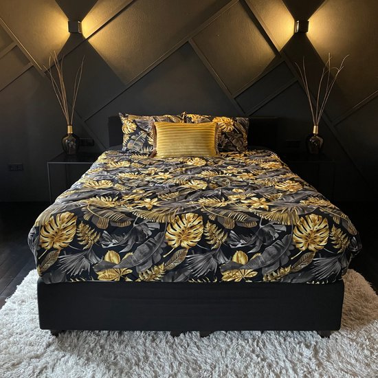 Lazy dekbed zonder overtrek - Zwart/Blauw