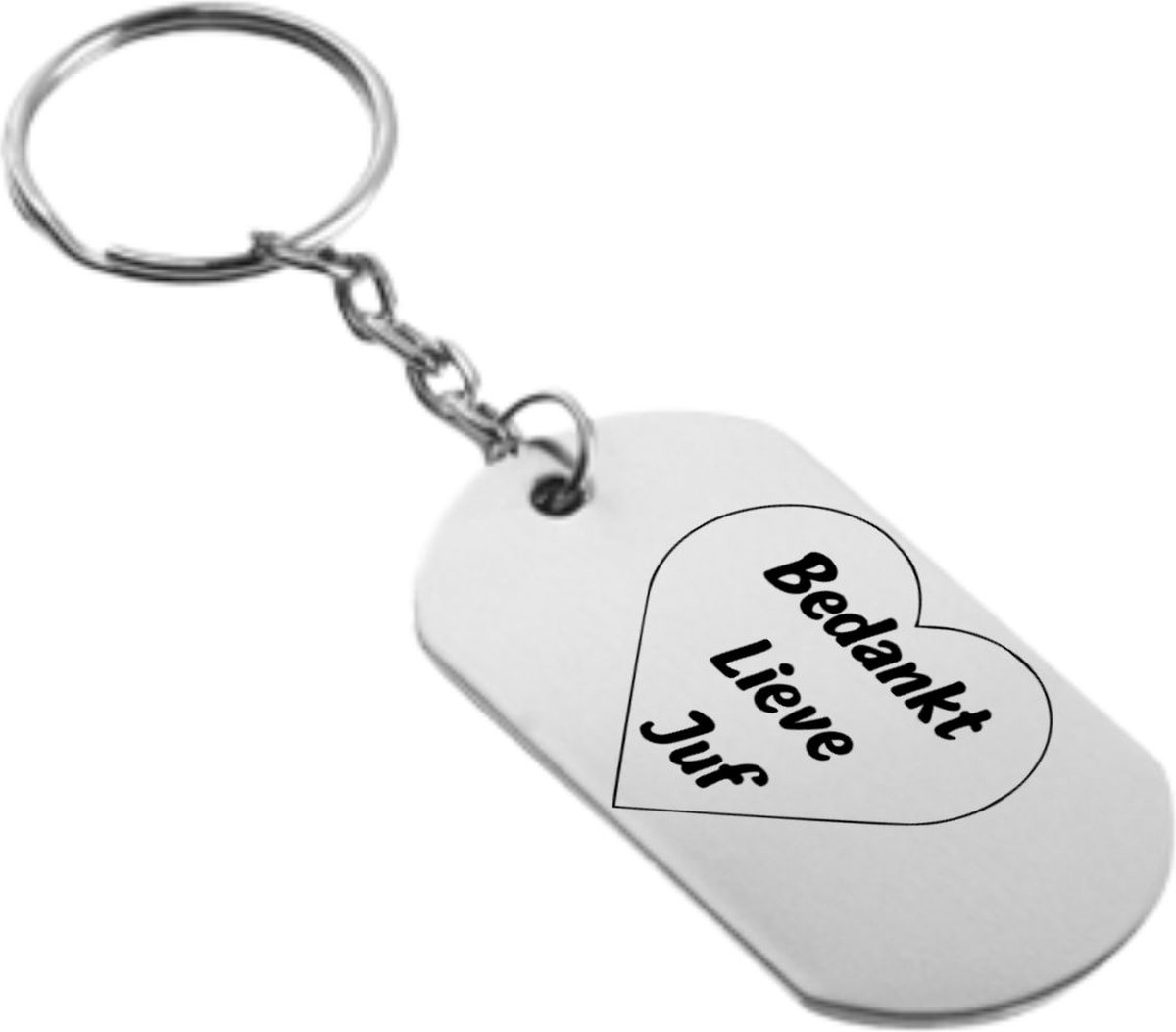 Akyol - Bedankt lieve juf sleutelhanger cadeau - Afscheidscadeau leraar - Bedank cadeau - Juf bedankt - Afscheidscadeau school - Collega kado - 2,5x2,5CM