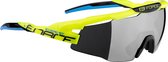 FORCE EVEREST Matt Fluorerend/ Blauw Polarized Sportbril met UV400 Bescherming en Flexibel TR90 Frame - Unisex & Universeel - Sportbril - Zonnebril voor Heren en Dames - Fietsaccessoires