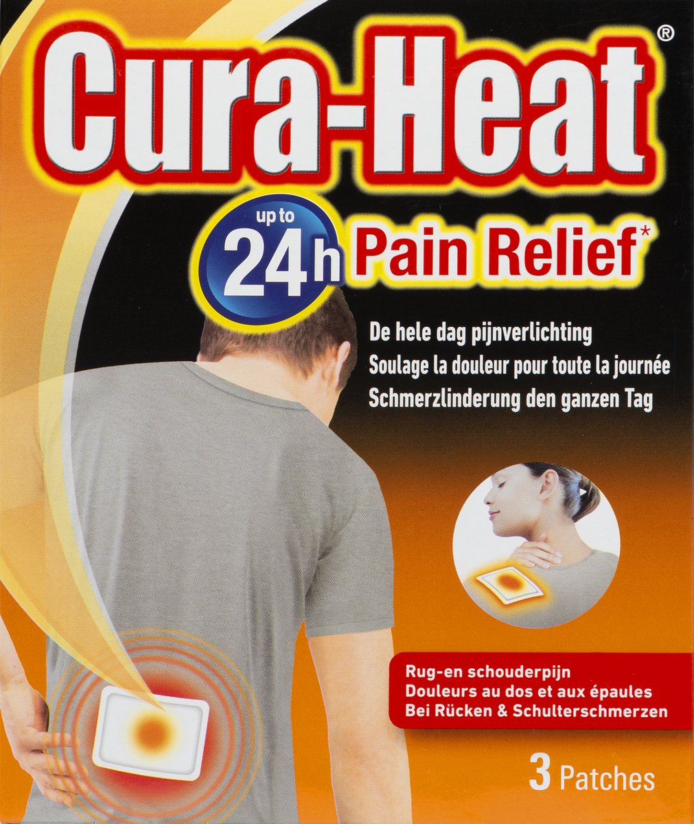 Goedkoopste Cura Heat Rug- en Schouderpijn - Warmtekompres Pleister - 3 stuks