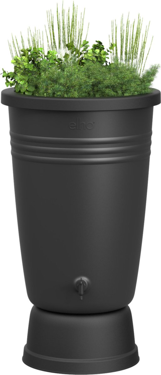 Récupérateur d'eau de pluie ELHO Green basics, living noir, 200 l
