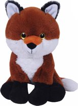 Vos (Bruin/Wit) Pluche Knuffel 28 cm {Speelgoed Knuffeldier Knuffelbeest voor kinderen jongens meisjes | Dog Fox Animal Plush Toy | Dierentuin Dieren}