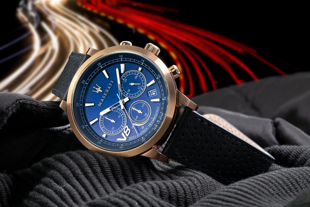 Maserati Herenhorloge V8 GT 44mm - Horloge voor mannen chronograaf horloge