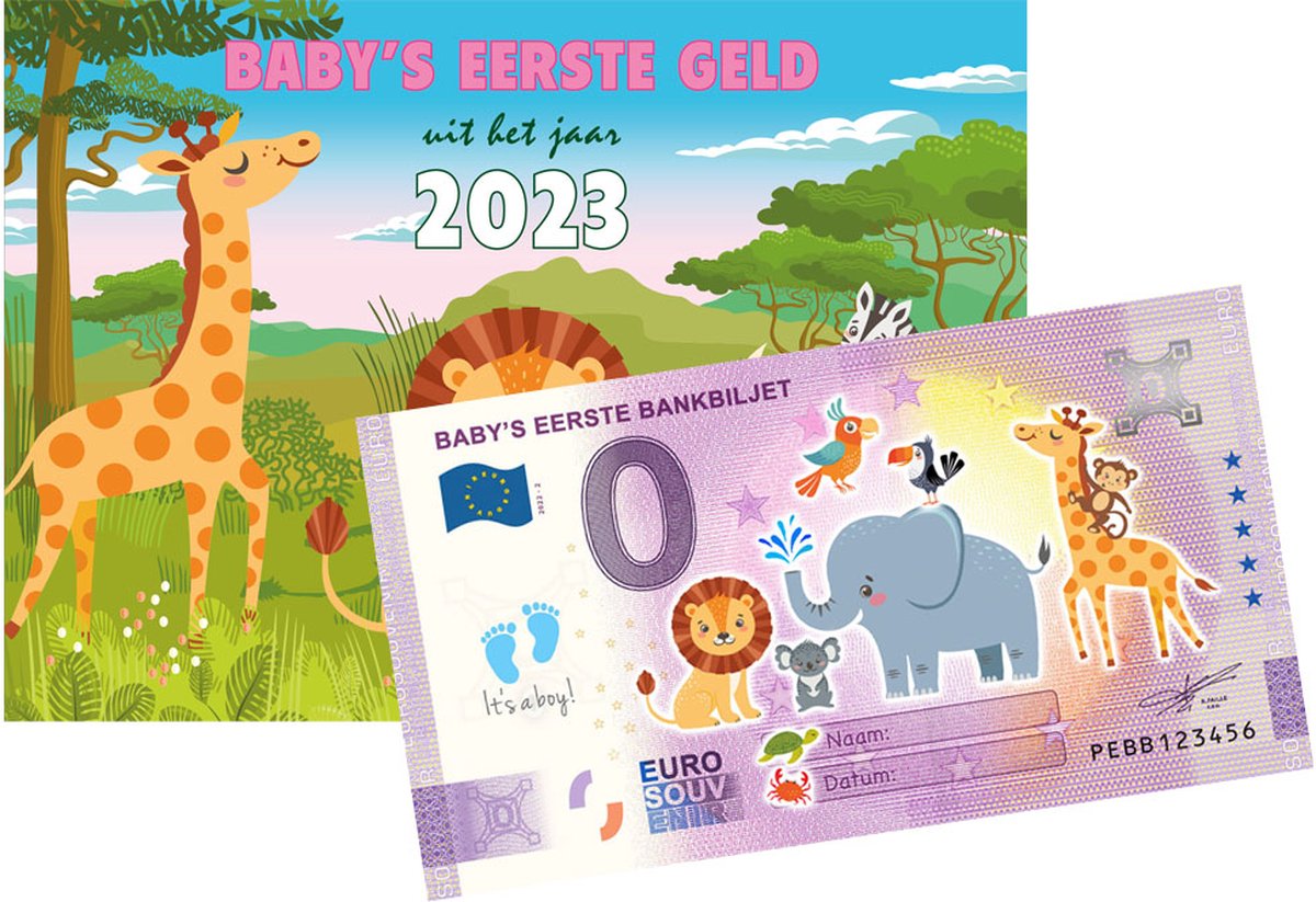 Goedkoopste Baby's eerste geld Muntset 2023 blauw