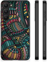Hoesje Bumper Geschikt voor Samsung Galaxy S23 Plus Telefoon Hoesje met Zwarte rand Aztec