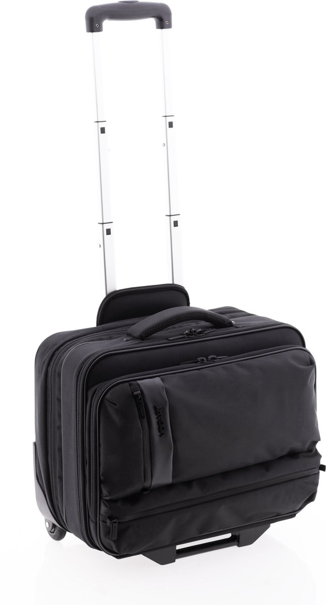 Vogart Clyde Pilotenkoffer / Laptoptrolley - 15 inch - Zwart