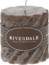 Riverdale - Bougie Swirl moka 7.5x7.5cm Brown Paraffin