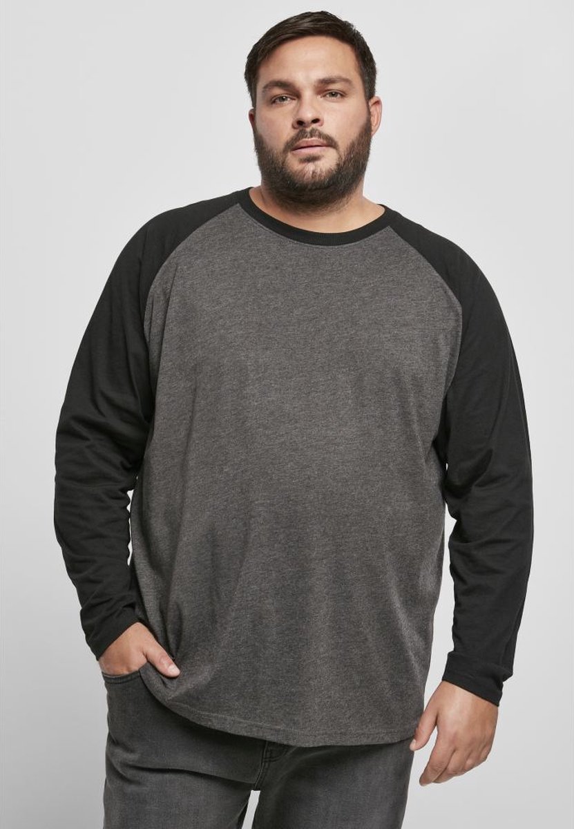 Urban Classics Raglan Contrast Longsleeve shirt 4XL Grijs