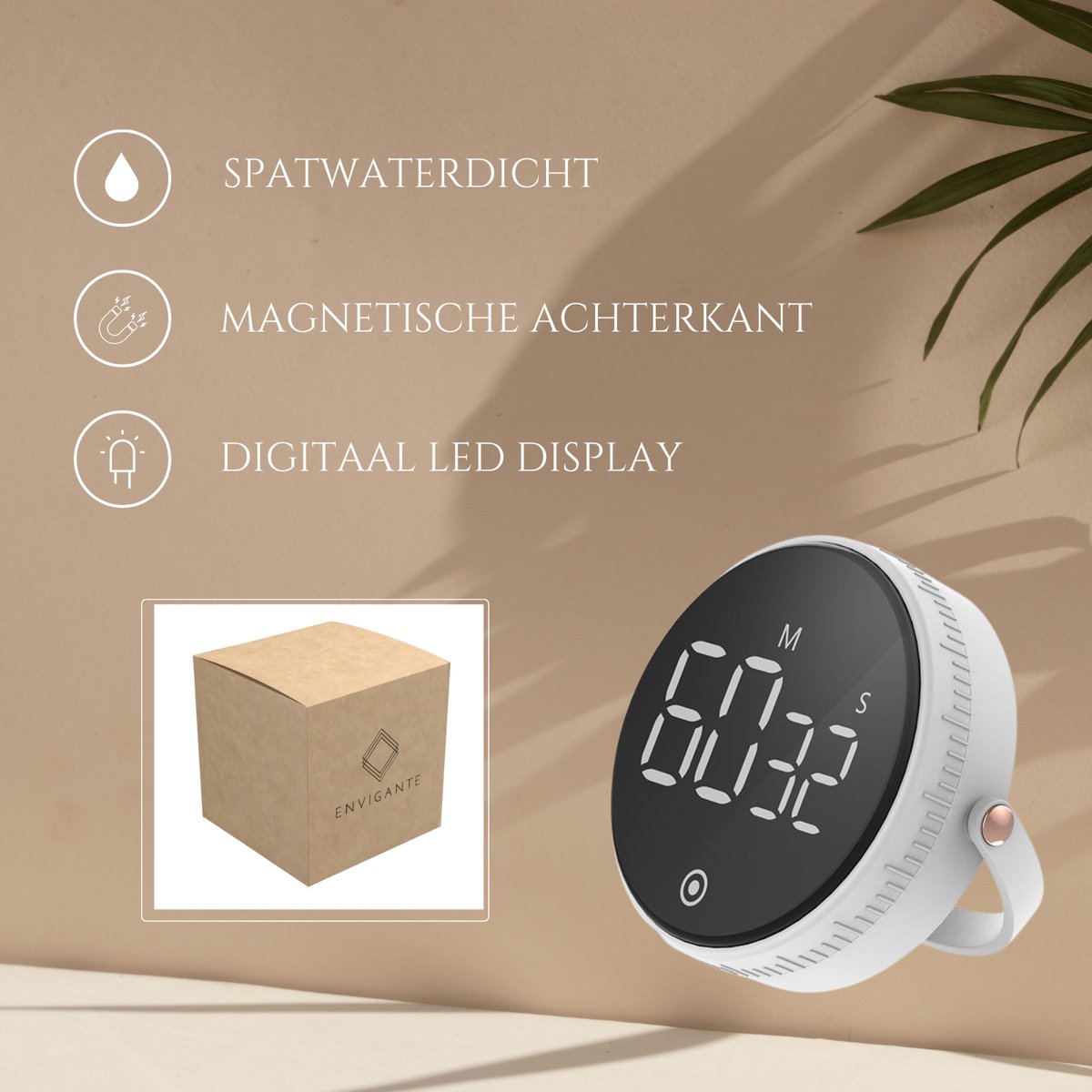 Envigante Digitale Timer Douchetimer Douche zandloper