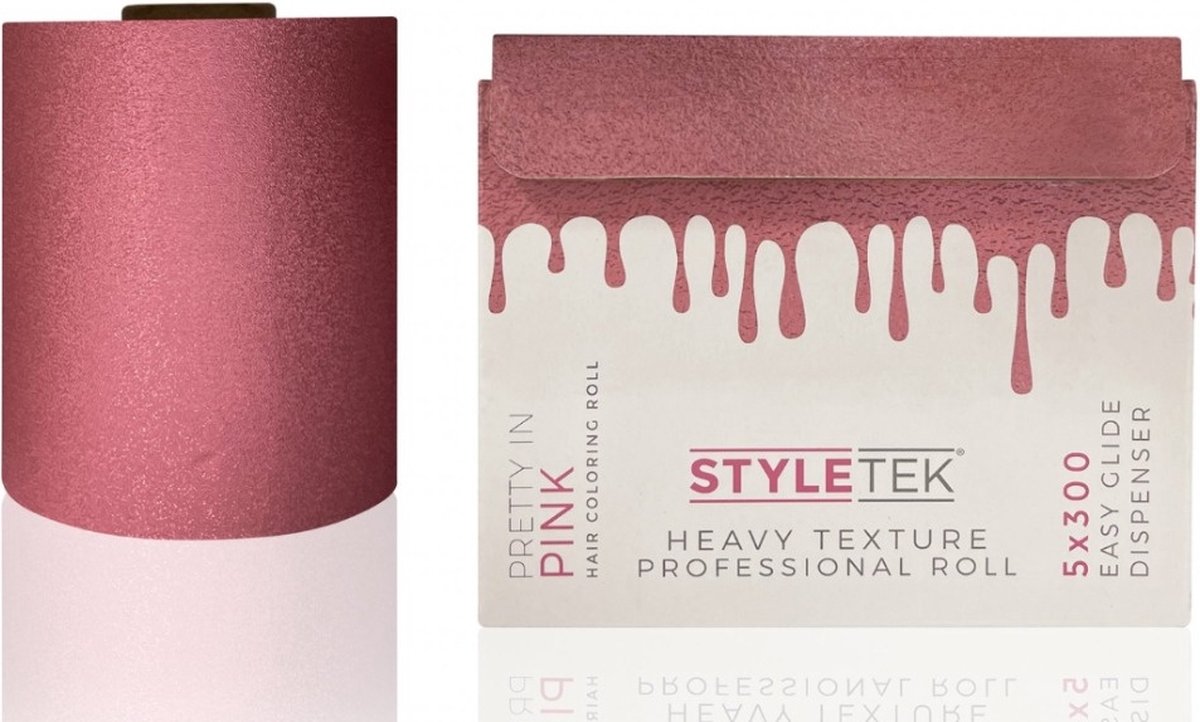 Styletek - Pretty In Pink Heavy Texture Folie Rol - 100M