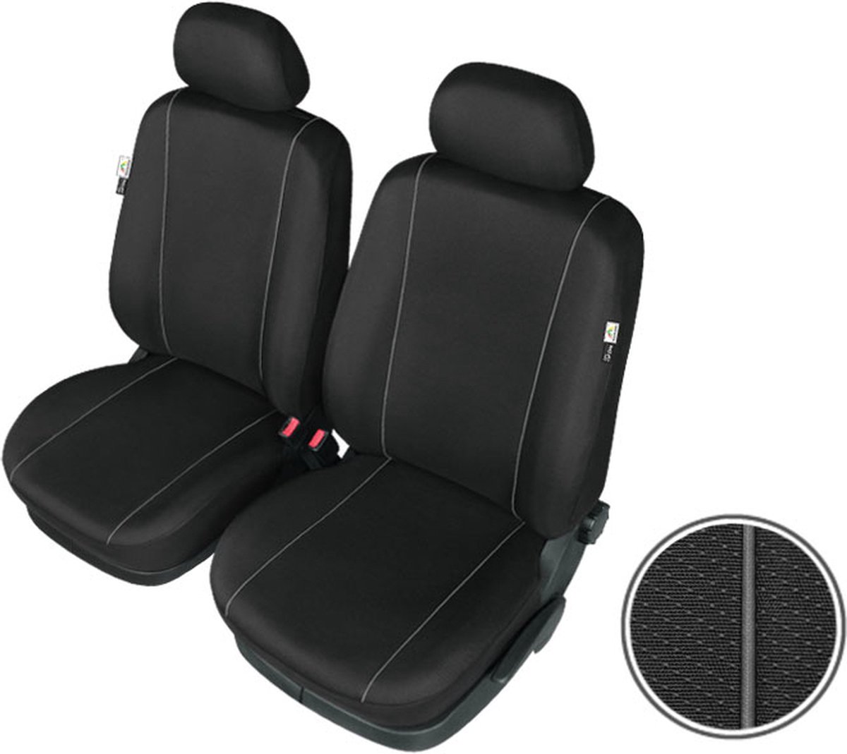 Herman L Rundle HP-Autozubehör Stoelbekleding Herman L voor twee voorstoelen 4-delig ...