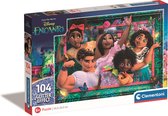Clementoni - Puzzel 104 Stukjes Glitter Encanto, Kinderpuzzels, 6-8 jaar, 20348