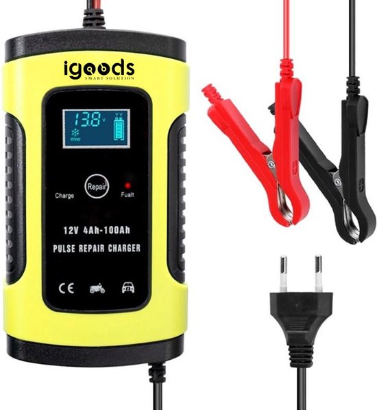 Chargeur de batterie Igoods - Chargeur d'entretien - Chargeur de batterie  pour... | bol.com