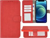 Hoesje iPhone 13 - iPhone 13 Book Case Wallet Rood Cover