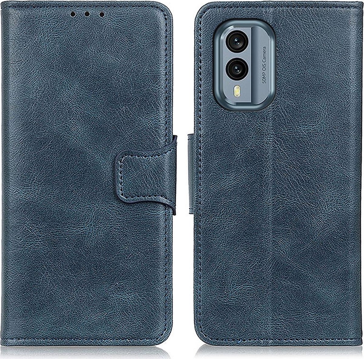 Mobigear Telefoonhoesje geschikt voor Nokia X30 Hoesje | Mobigear Classy Bookcase Portemonnee | Pasjeshouder voor 2 Pasjes | Telefoonhoesje voor Pinpas / OV Kaart / Rijbewijs - Blauw