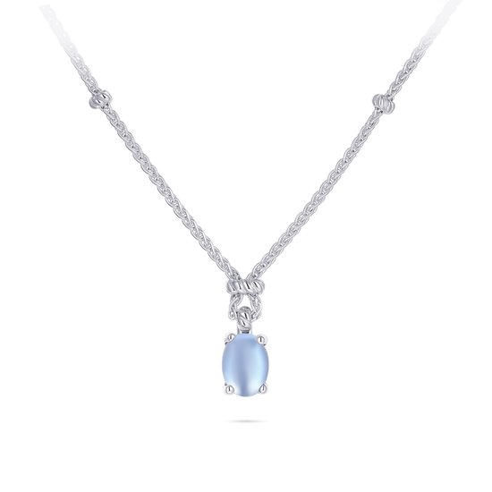 Gisser Jewels - Collier - Zilver - Zirconia - 42+5 cm