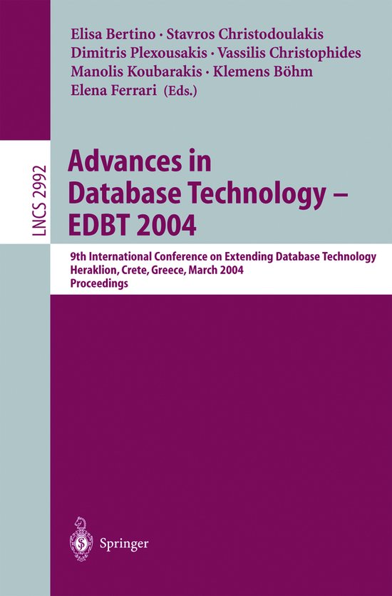 Advances in Database Technology - EDBT 2004 - cover