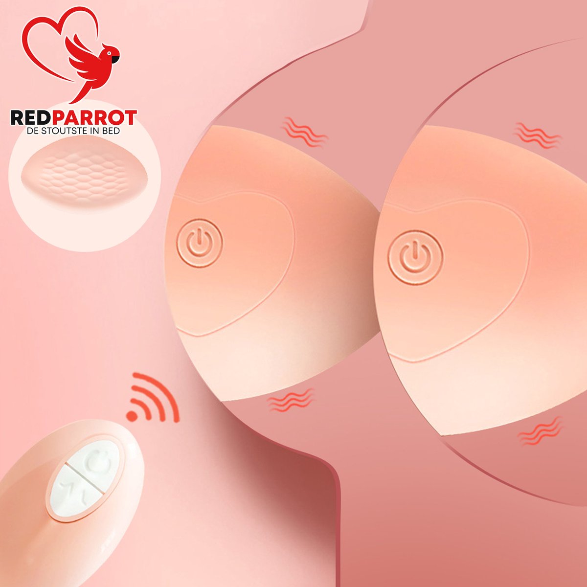 Goedkoopste Tepel vibrator pads Platinum | Borst vibrator | Draadloos | BDSM | Onzichtbaar te dragen | USB oplaadbaar | Afstandsbediening | 10 vibratiestanden | Nipple