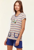 Woody Meisjes-Dames Pyjama multicolor - maat 128/8J