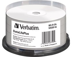 Verbatim BD-R DL 50GB 6X SP WIDE PRINTABLE NO-ID - Rohling
