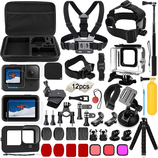 Kit GoPro 60 en 1 – Accessoires GoPro – Accessoires de vêtements
