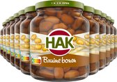 HAK Bruine Bonen - Tray 12x370 gram - Boordevol Proteïne / Eiwit en IJzer - Vegan - Plantaardig- Vegetarisch - Gemaksgroenten - Groenteconserven - Uit Zeeland