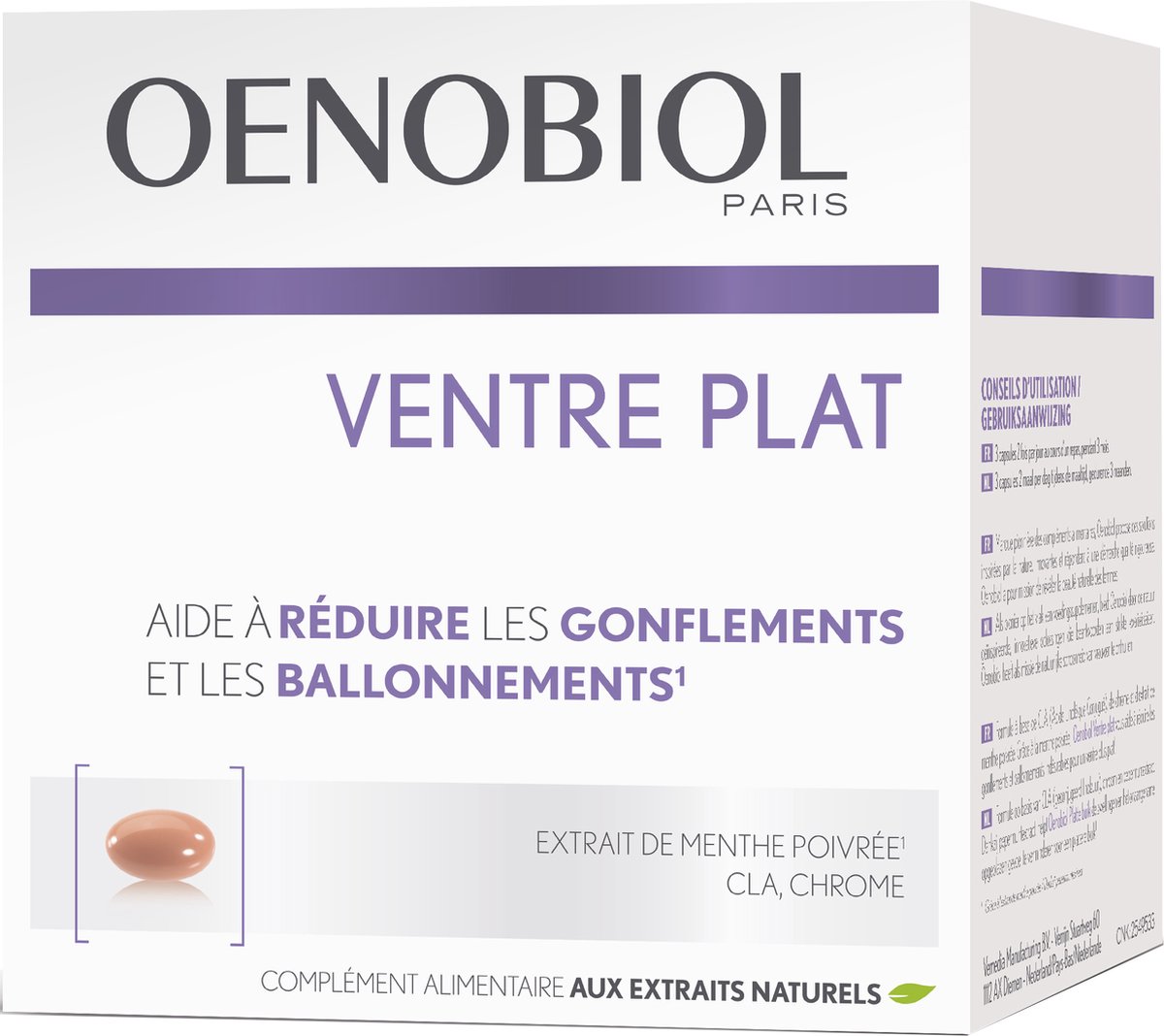 Goedkoopste Oenobiol Platte Buik 60 capsules - afslanken & vermageren voedingssupplement