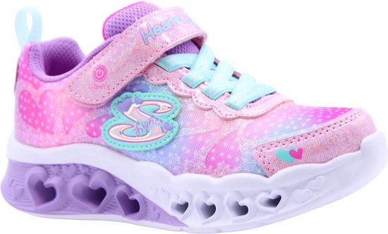 Foto: Skechers flutter heart lights simply l meisjes sneakers pink multi maat 35