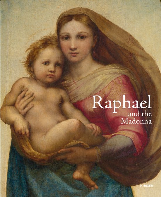 Boekomslag met een schilderij van de Madonna met kind. Tekst: Raphael and the Madonna. HIRM.ER.