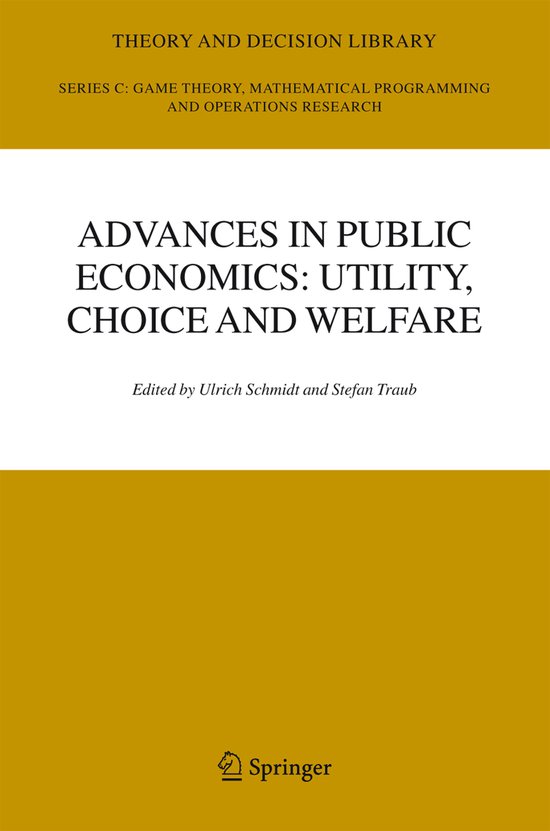 Theory and Decision Library C38- Advances in Public Economic ... - cover