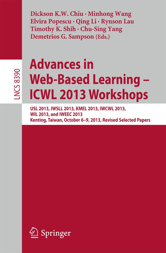 Advances in Web-based Learning - Icwl 2013 Workshops - cover