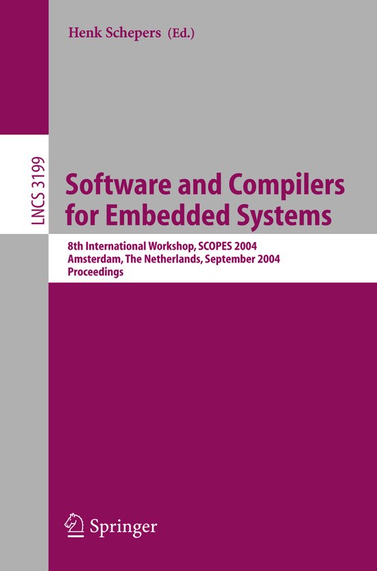 Software and Compilers for Embedded Systems - cover