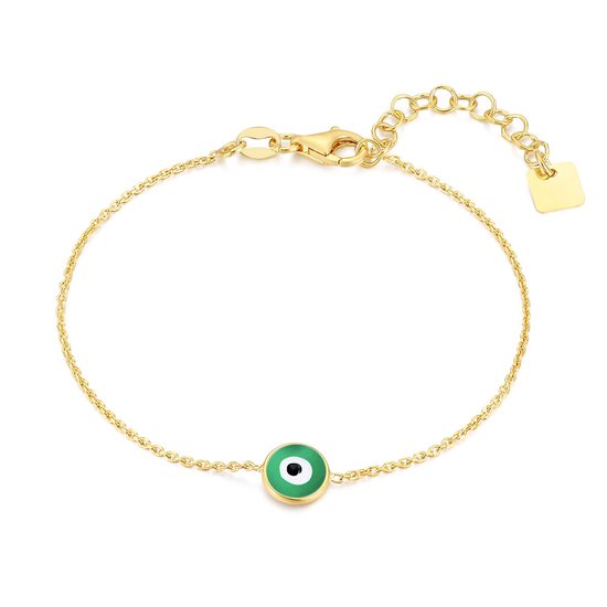 14-karaat gouden armband met vijf rondjes van 4.5 mm - Lengte 16.5 - 18