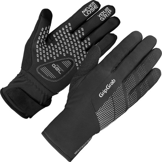 GripGrab - Ride Waterproof Winter Fietshandschoenen Lange Vinger - Unisex - Zwart - Maat XXL