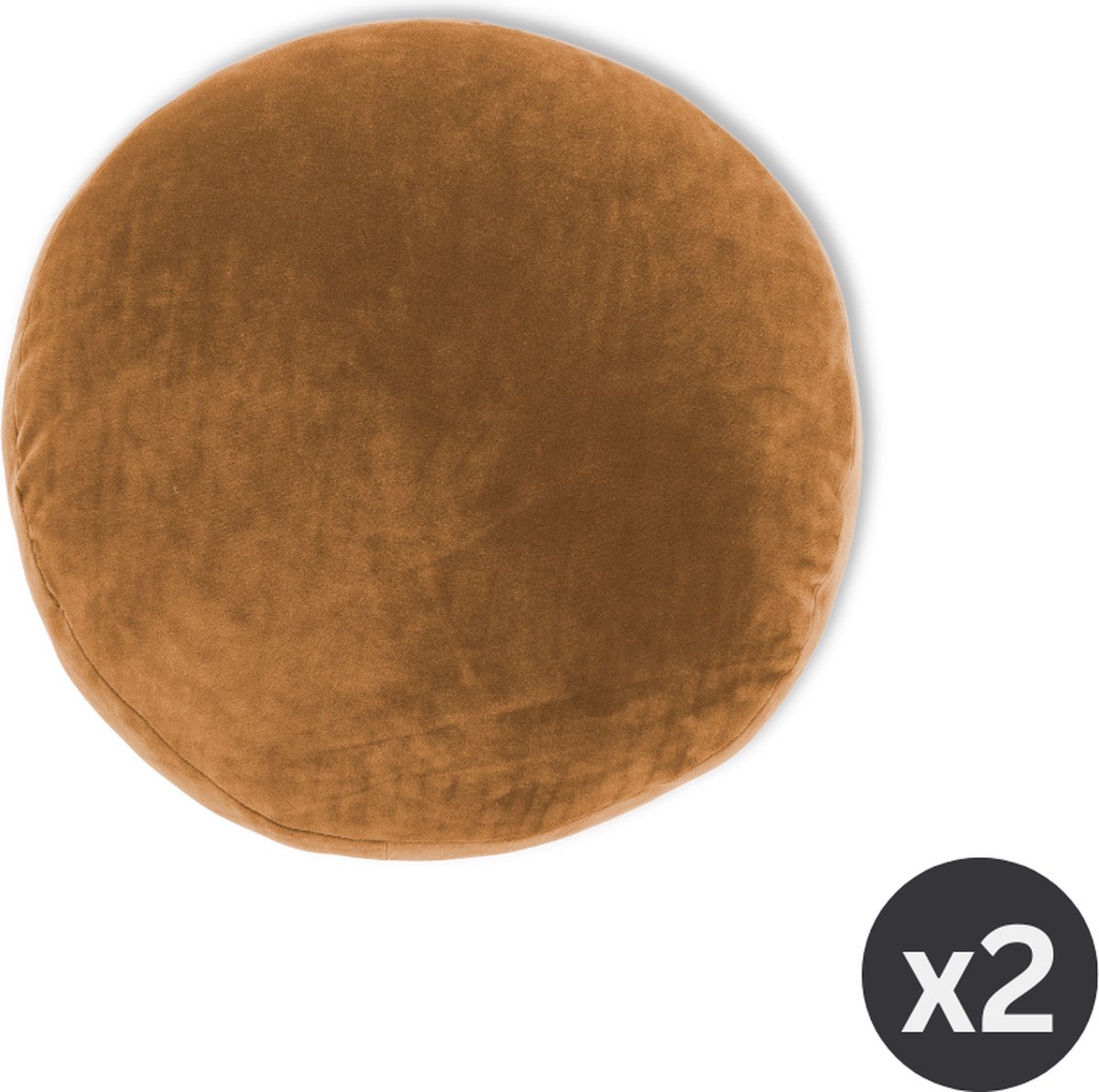 Tiseco Home Studio - Kussen (gevuld) MARSHMALLOW - SET/2 - polyester - teddyvulling - super zacht - Dia 40 cm - Indiantan