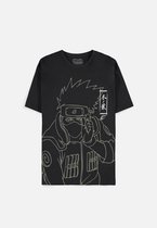 Naruto - Kakashi Line Art Heren T-shirt - S - Zwart