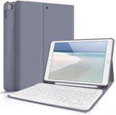 Mobiq - geschikt voor iPad 10.2 inch (2021/2020/2019) Hoes met Toetsenbord - paars