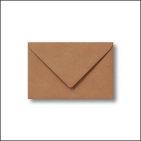 100 Luxe Kraft Enveloppen – 12,5 X 17,5 Cm – 110 Grams – Natuurlijke Uitstraling, Ideaal Voor Kaarten & Uitnodigingen